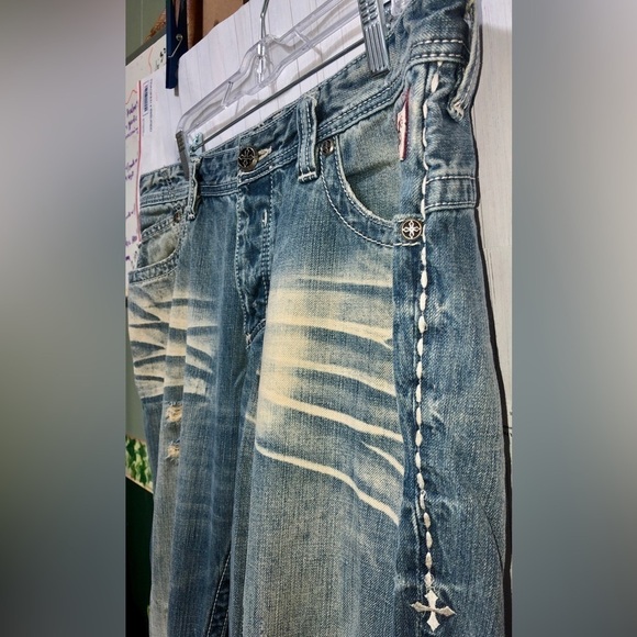 👻Affliction American Custom distressed denim jeans - Picture 14 of 16